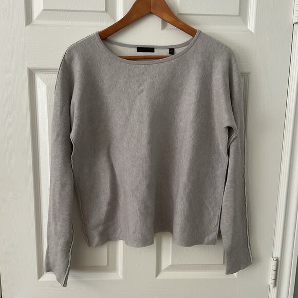 ATM Sweater Women's Gray Soft Cotton Blend S Anthony Thomas Melillo Basics - Picture 1 of 4